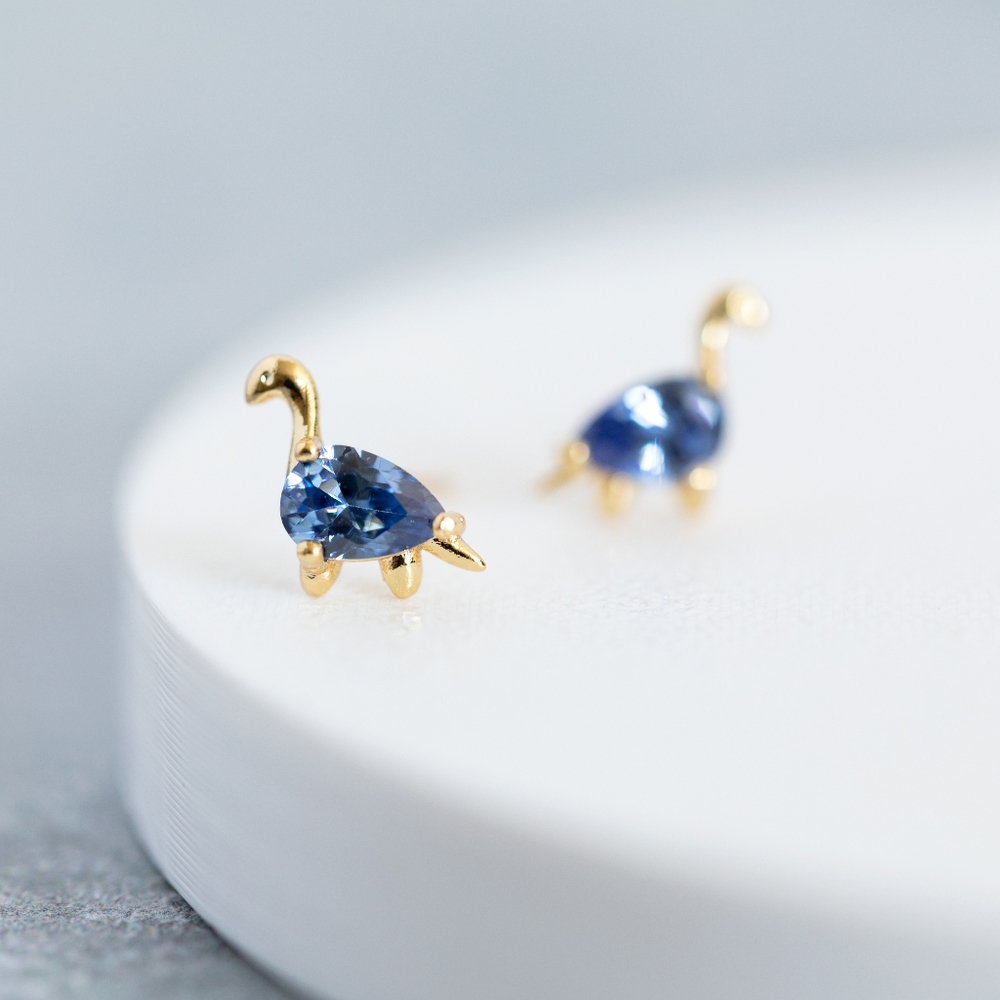 Blue Dinosaur Studs (S925) - Only 1 left! - Picture 2 of 9